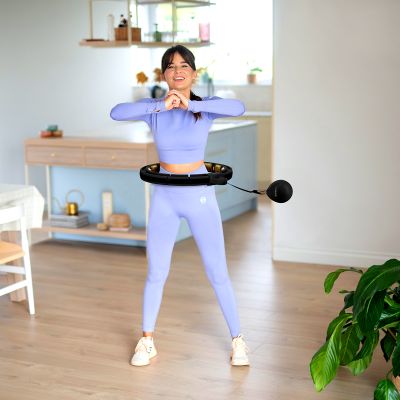 9. HHM13 NEW HULA HOP BLACK/GOLD Z MAGNESAMI I OBCIĄŻNIKIEM + LICZNIK HMS