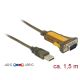 2. DeLOCK 65840 kabel równoległy Czarny, Żółty 1,5 m USB Typu-A DB-9