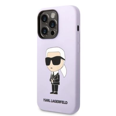 2. Etui Karl Lagerfeld Silicone Ikonik na iPhone 14 Pro Max - purpurowe