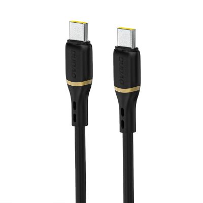 Kabel Dudao L25C USB-C 1m 60W w miękkim silikonowy oplocie - czarny