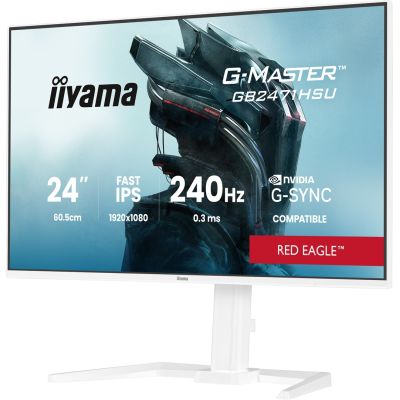 5. iiyama G-MASTER GB2471HSU-W1 monitor komputerowy 60,5 cm (23.8") 1920 x 1080 px Full HD LED Biały