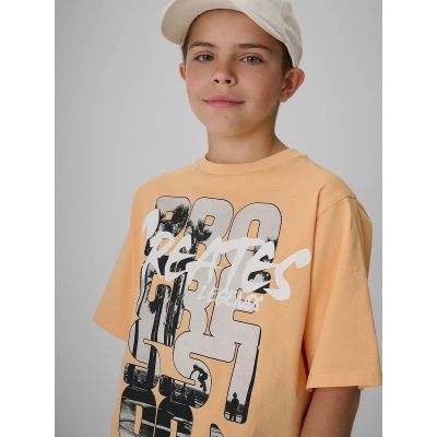 3. T-shirt bawełniany chłopięcy 4F 4FJRSS26TTSHM4167-70S