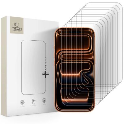 Szkło Hartowane Tech-Protect Bundle 10-pack na iPhone 16 Pro Max / 17 Pro Max