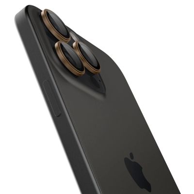4. Osłona Aparatu Spigen Optik Pro GLAS.TR ”EZ FIT” Camera Protector 2-PACK na iPhone 16 Pro / Pro Max - brązowa