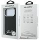 8. Etui Karl Lagerfeld Saffiano Small Script Metal Logo MagSafe na iPhone 17 Pro Max / 18 Pro Max - czarne