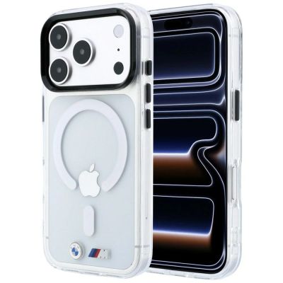 Etui BMW M IML Glossy Metal Logo & Trims MagSafe na iPhone 18 Pro Max / 17 Pro Max - przezroczyste