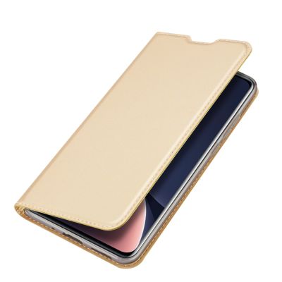 4. Dux Ducis Skin Pro kabura etui pokrowiec z klapką Xiaomi 12 Pro złoty