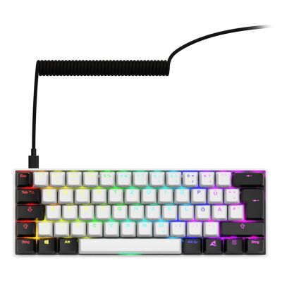 2. Klawiatura Sharkoon Gaming Keyboard Skiller SGK50S4 Gen2 biało-żółte RGB