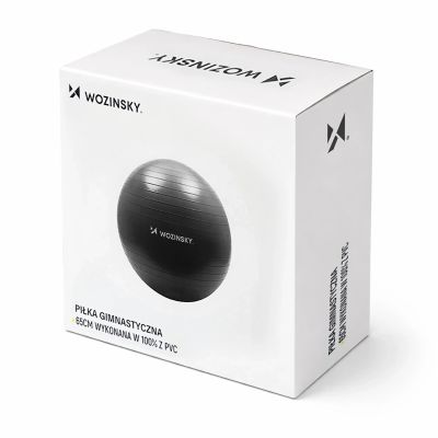 2. Piłka do ćwiczeń Wozinsky WGB65BB gimnastyczna 65 cm - czarna
