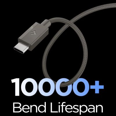 3. Kabel Spigen Essential EB6015CC USB-C 60W 150 cm - ciemnoszary