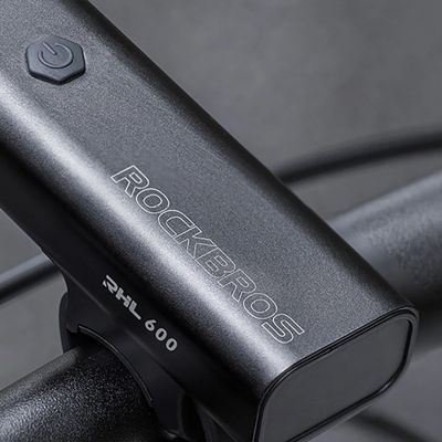 3. Lampka rowerowa Rockbros RHL600 przednia 2600mAh 600lm IPX6 - czarna