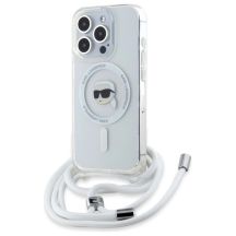 Etui Karl Lagerfeld Crossbody IML Karl Head Magsafe na iPhone 16 Pro - przezroczyste