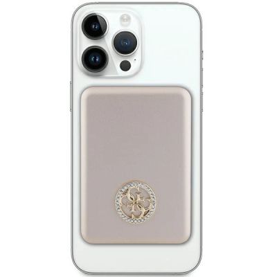 2. Powerbank indukcyjny Guess MagSafe 4G Strassed Metal Logo 15W 5000mAh - złoty