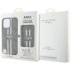 6. Etui Guess 4G Stripes z portfelem Magsafe do iPhone 16 Pro Max brązowy