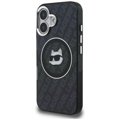 2. Etui Karl Lagerfeld IML Choupette Head Logo MagSafe na iPhone 16 - czarne