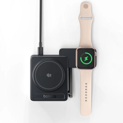 11. Ładowarka bezprzewodowa Baseus PicoGo AF21 3w1 Qi2.2 35W z kablem USB-C 1m - czarna