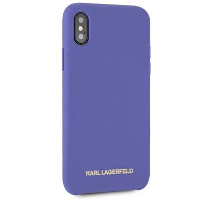 5. Etui Karl Lagerfeld Silicone na iPhone X/Xs - fioletowe