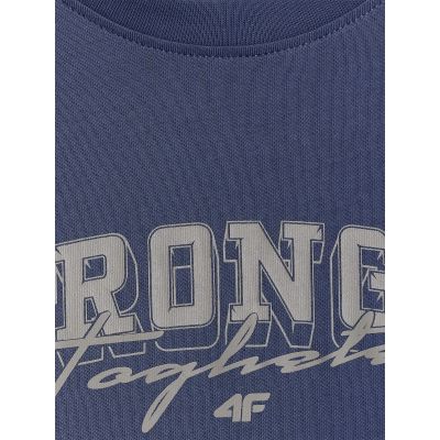 8. T-shirt loose z nadrukiem chłopięcy 4F 4FJRSS26TTSHM3465-31S