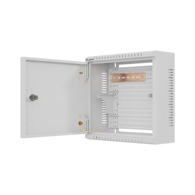 12. LANBERG SZAFA INSTALACYJNA TPR 10" Z PŁYTĄ MESH 340X340X140 SZARA (ZŁOŻONA)