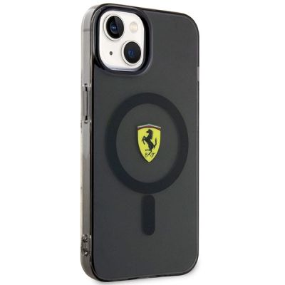 4. Etui Ferrari Translucent MagSafe na iPhone 14 - czarne