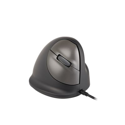 31. Ergonomiczna mysz dla praworęcznych R-Go Pele HE USB duża czarna/srebrna retail