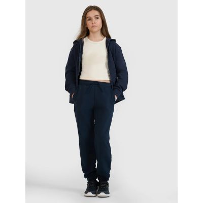 5. Bluza dresowa rozpinana z kapturem dziewczęca 4F 4FJWMM00TSWSF1861-31S