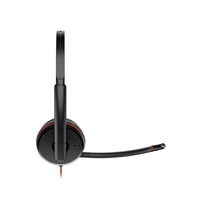 173. Poly Blackwire 3225 Stereo USB-C Headset +3.5mm Plug +USB-C/A Adapter (Bulk)