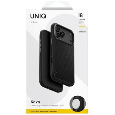 12. Etui UNIQ Keva Magclick Charging na iPhone 18 Pro Max / 17 Pro Max - czarne