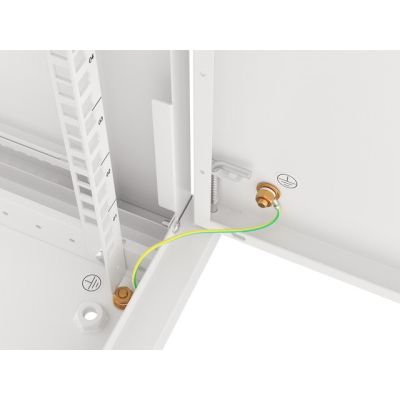 11. LANBERG SZAFA WISZĄCA RACK 19" 6U 600X450 DRZWI METALOWE SZARA (FLAT PACK) WF01-6406-00S
