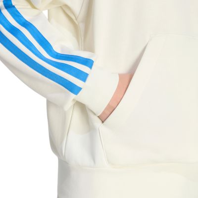 5. Bluza męska adidas Essentials 3-Stripes French Terry Hoodie kremowa KD4901
