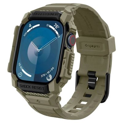 Pasek Spigen Rugged Armor ”Pro” na Apple Watch 10 (46 MM) - zielony