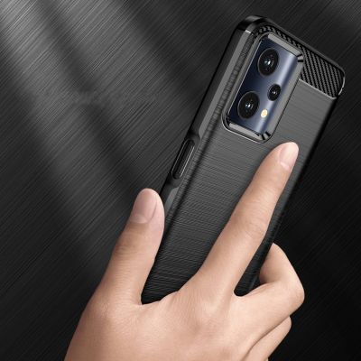 3. Carbon Case elastyczne etui pokrowiec Realme 9 Pro czarny