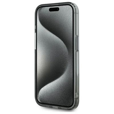 2. Karl Lagerfeld KLHMP15LHLSCHK iPhone 15   Pro 6.1" czarny/black hardcase IML Metal Choupette Head MagSafe