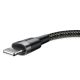 3. Kabel Baseus Cafule USB-A / Lightning 2A QC 3.0 3 m - czarno-szary