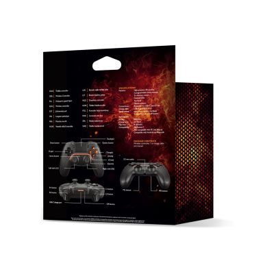 4. Deltaco Gaming GAM-139 kontroler gier Czarny Bluetooth/USB Gamepad Cyfrowy Android, PC, PlayStation 4