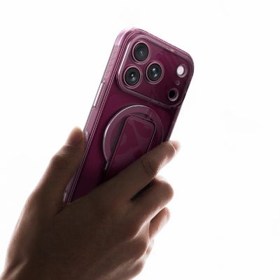 9. Etui AMAZINGTHING Titan Pro Lens Stand Set na iPhone 18 Pro Max z uchwytem magnetycznym i podstawką kompatybilne z MagSafe - fioletowe