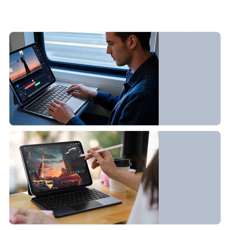 7. Etui z klawiaturą Dux Ducis (MK series) na iPad 10" (2022) iPad 11" (2025) - czarne