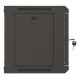 7. Szafa instalacyjna rack wisząca 19" 6U 540x350 czarna drzwi przeszklone LANBERG (Flat Pack)