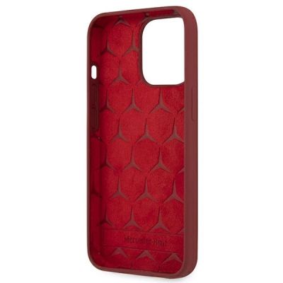 7. Etui Mercedes Silicone Line na iPhone 13 Pro Max - czerwone