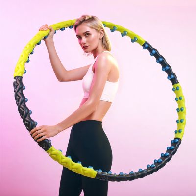 4. Hula hop Wozinsky WHH-110 masażer z wypustkami - niebiesko-żółty