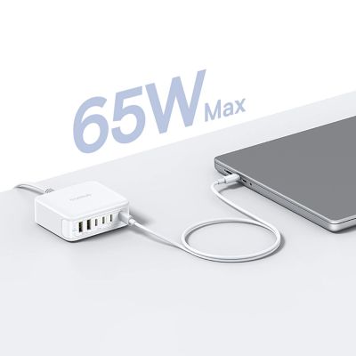 9. Stacja ładująca Baseus EnerFill FH21 120W 4xUSB-C + 2xUSB-A - biała