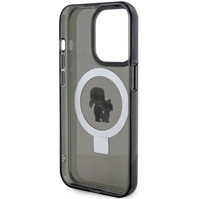 7. Etui Karl Lagerfeld Ring Stand Karl&Choupettte MagSafe do iPhone 13 Pro - czarne