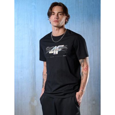 T-shirt regular z nadrukiem męski 4F 4FRSS26TTSHM3662-20S