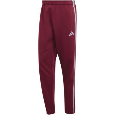2. Spodnie męskie adidas Essentials 3-Stripes Fleece Tapered Cuffed bordowe KY4134