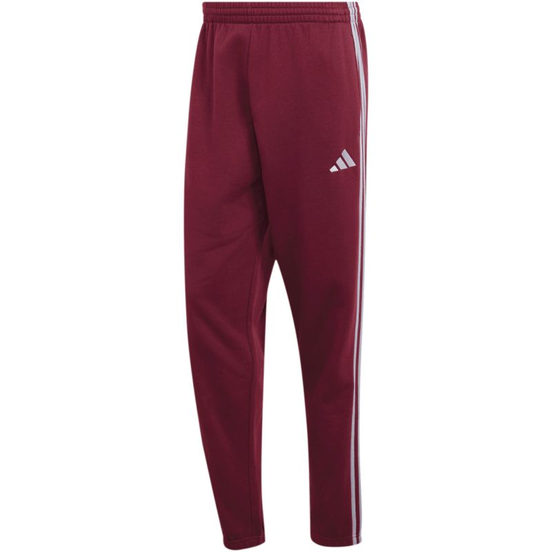 2. Spodnie męskie adidas Essentials 3-Stripes Fleece Tapered Cuffed bordowe KY4134