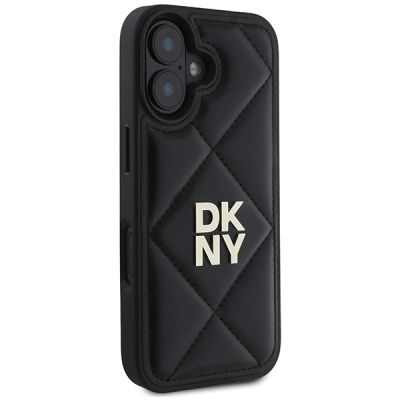 4. Etui DKNY Quilted Stack Logo na iPhone 16 - czarne