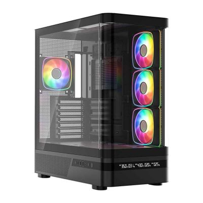 17. MODECOM OBUDOWA VOLCANO AQ 200 ARGB MIDI CZARNA