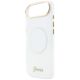7. Etui Guess IML Gradient Script Metal MagSafe na iPhone Air - białe