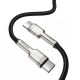 3. Kabel Baseus Cafule Series Metal Data USB-C / USB-C PD QC SCP 100W 5A 1 m - czarny