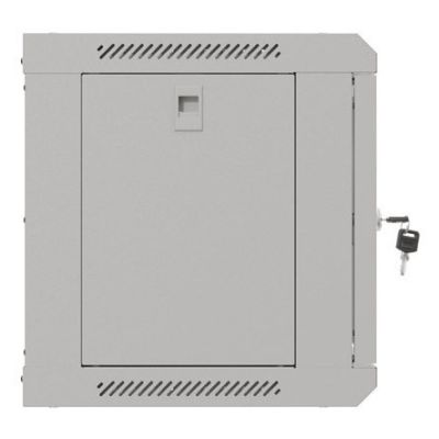 4. Szafa instalacyjna rack wisząca 19" 6U 540x350 szara drzwi przeszklone Lanberg (Flat Pack)
